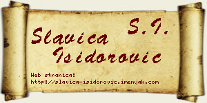 Slavica Isidorović vizit kartica